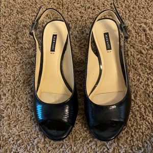 Alex Marie black wedges
